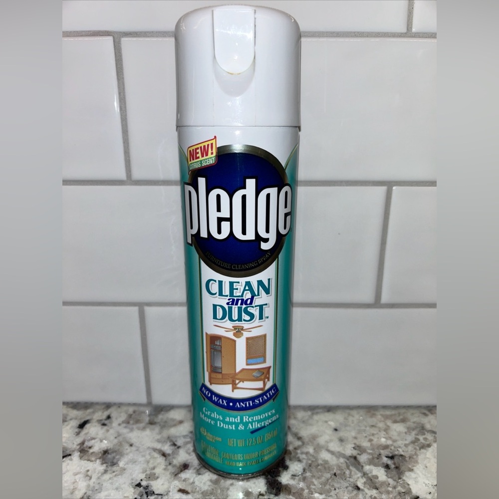 Pledge Clean & Dust Spray VINTAGE 1998 Discontinued Anti-Static No Wax Citrus